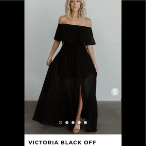 XXL Victoria Black Off the Shoulder Maxi